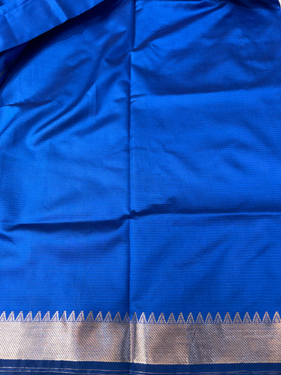 Banarasi soft silk saree in royal blue colour
