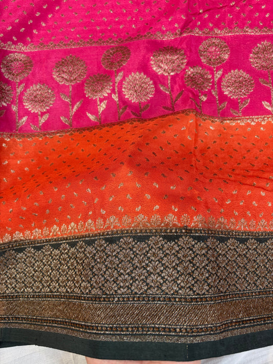 Beautiful Banarasi crepe silk saree