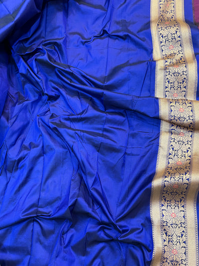 Beautiful Premium katan silk saree in Royal blue colour