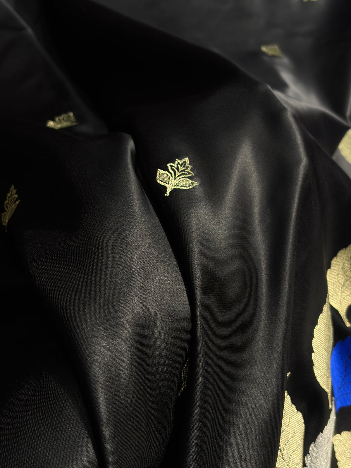 Beautiful Mashru silk saree in black colour