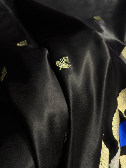 Beautiful Mashru silk saree in black colour