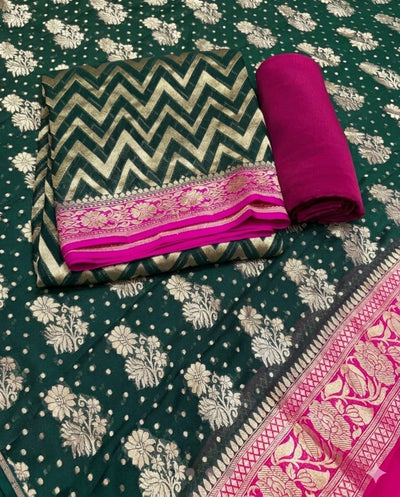 Pure handloom Georgette Suit Set
