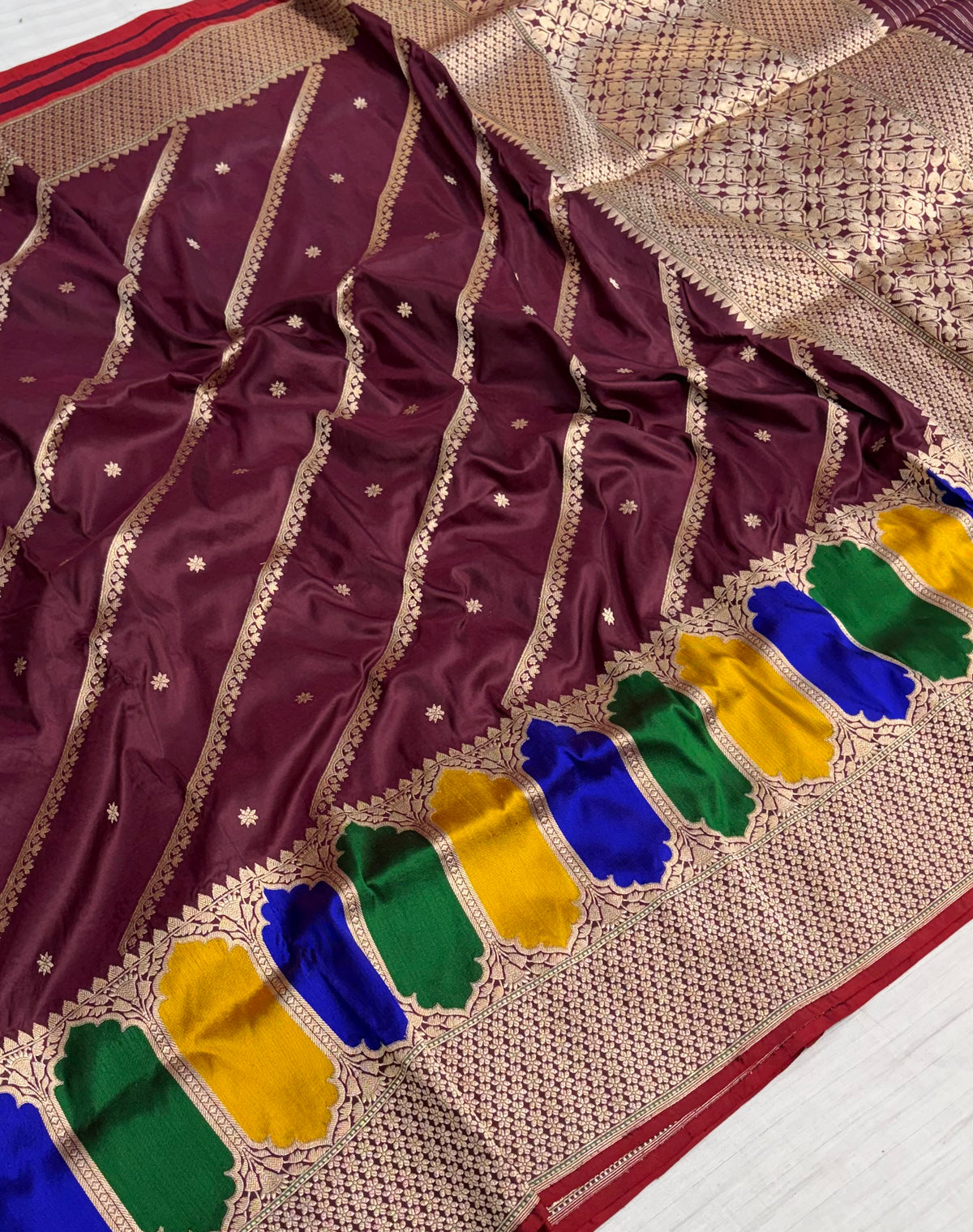 Handwoven pure katan silk saree
