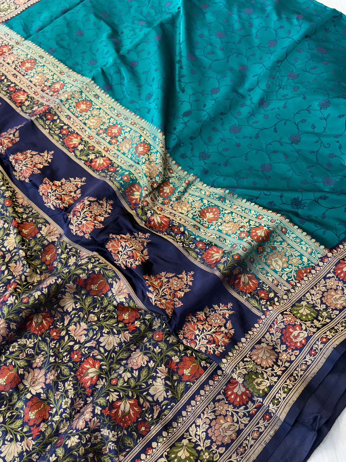 Handwoven pure Valkalam Satin katan silk saree