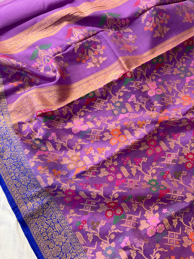 Beautiful pure premium kora jamdani saree