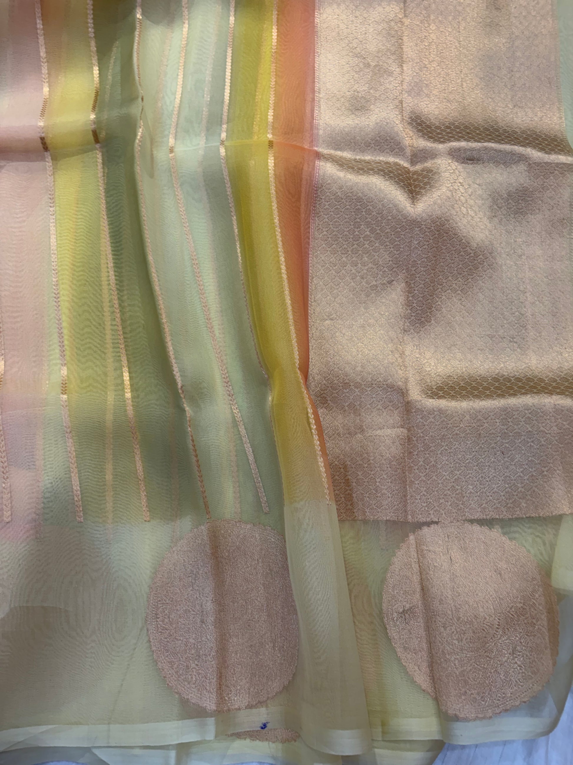 Pure handloom Rangkat organza silk saree in beautiful colours