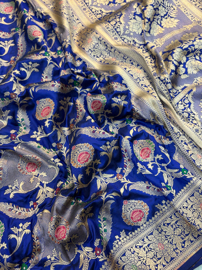 Beautiful Premium katan silk saree in Royal blue colour