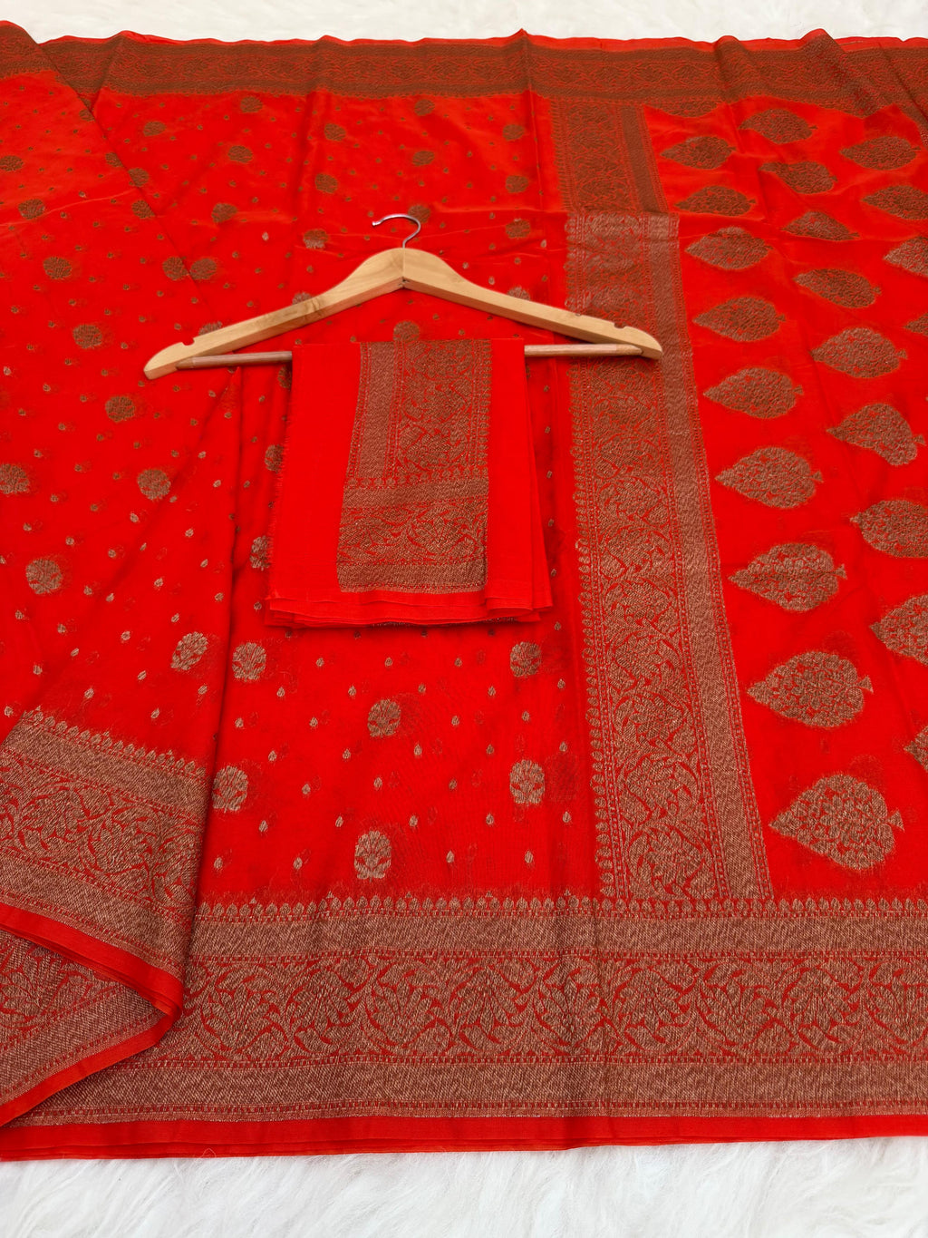 Banarasi semi georgette silk saree