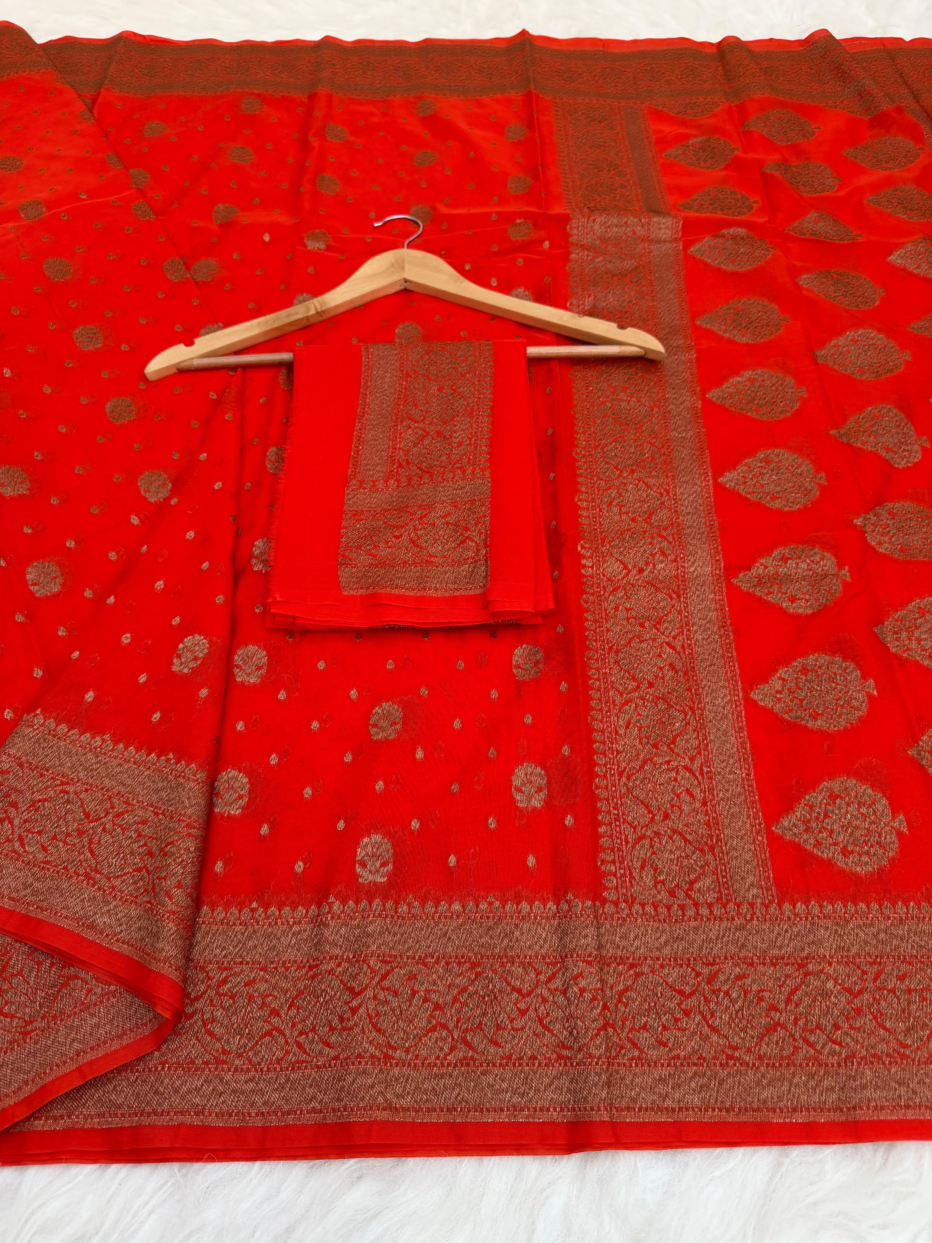 Banarasi semi georgette silk saree