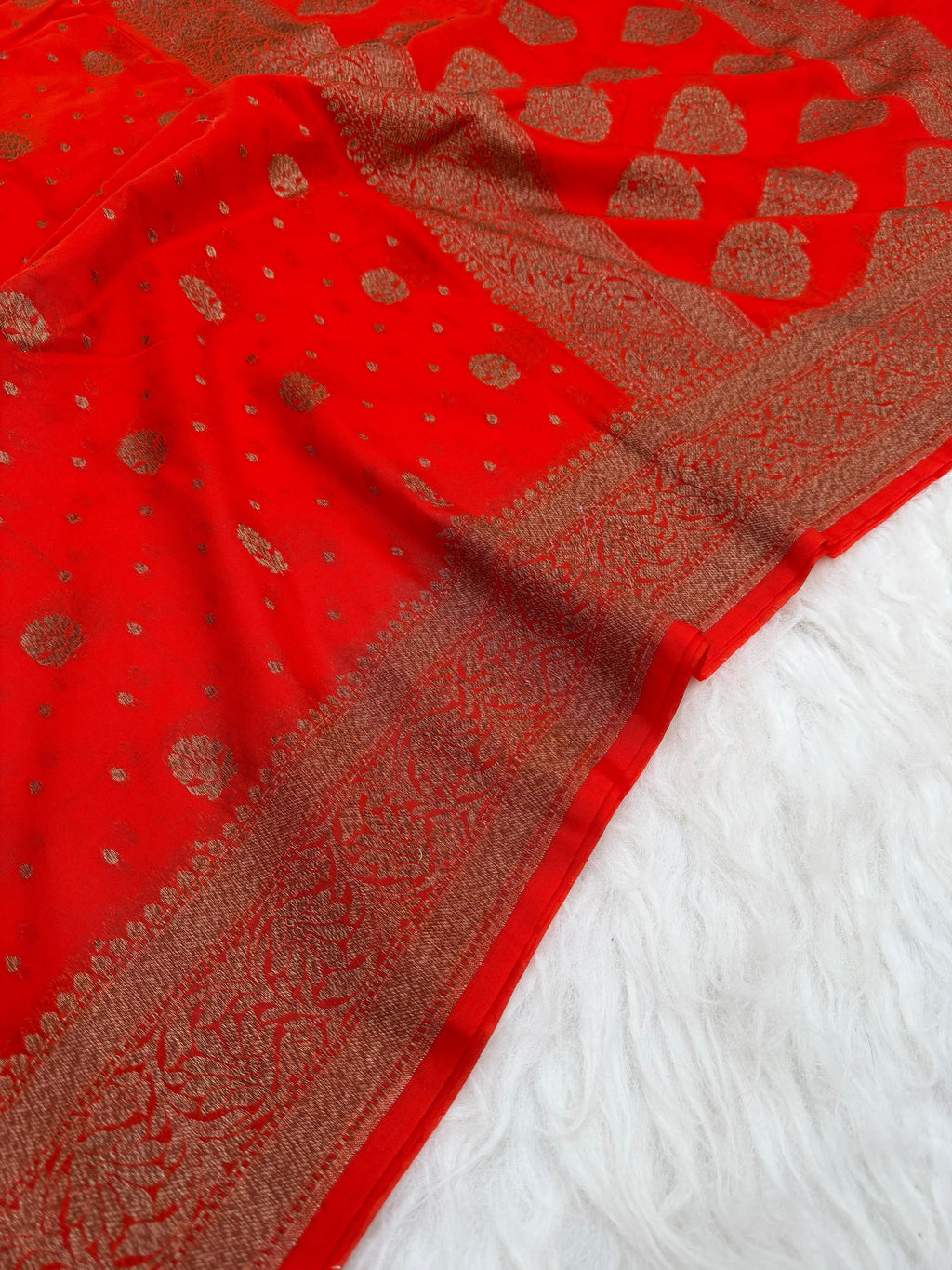 Banarasi semi georgette silk saree