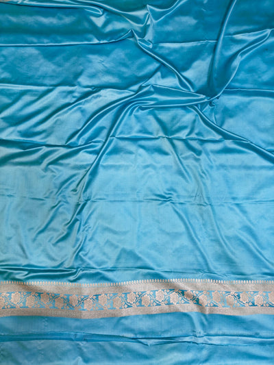 Multi Colour Mashru Silk Zari Banarasi Border Aada Jaal Saree