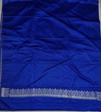 Royal Blue Mashru Silk Zari Banarasi Border Buti Saree