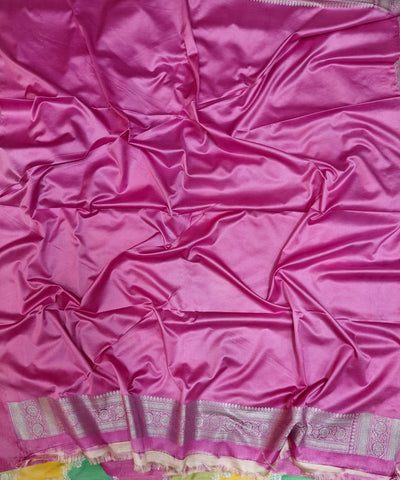 Rangkat Mashru Silk Zari Banarasi Border Aada Jaal Saree