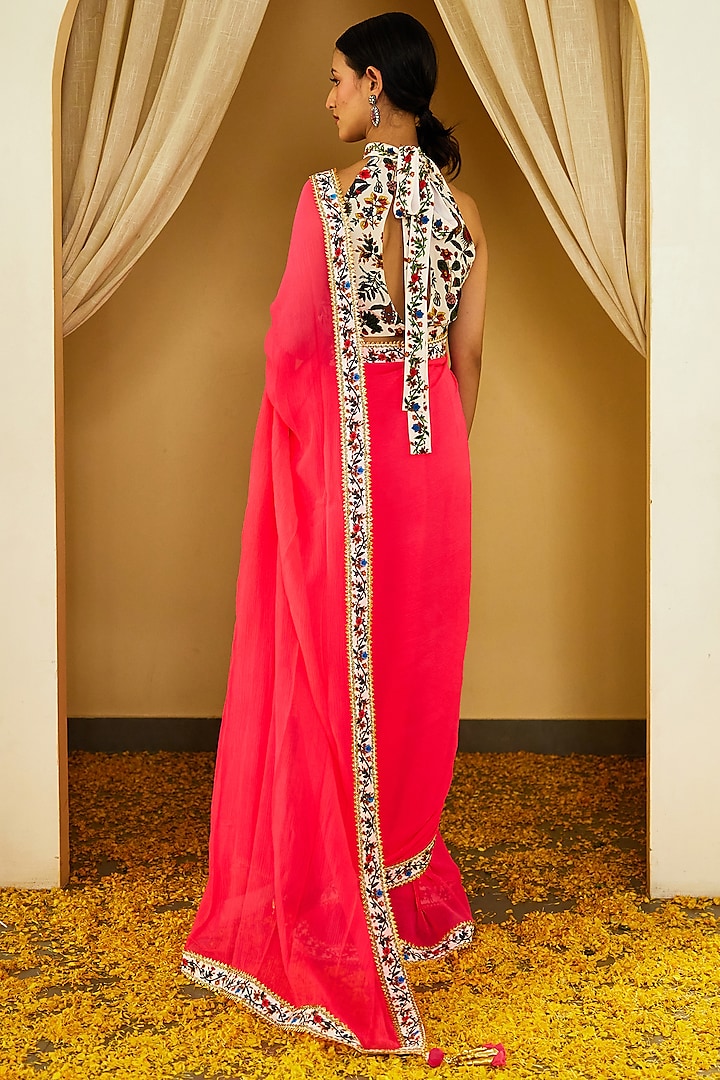 Designer Ranas Pure Chiffon Sequin work Saree