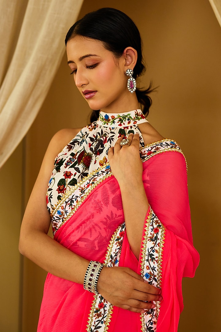 Designer Ranas Pure Chiffon Sequin work Saree