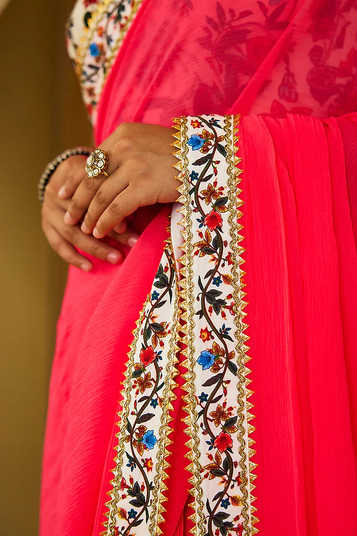 Designer Ranas Pure Chiffon Sequin work Saree