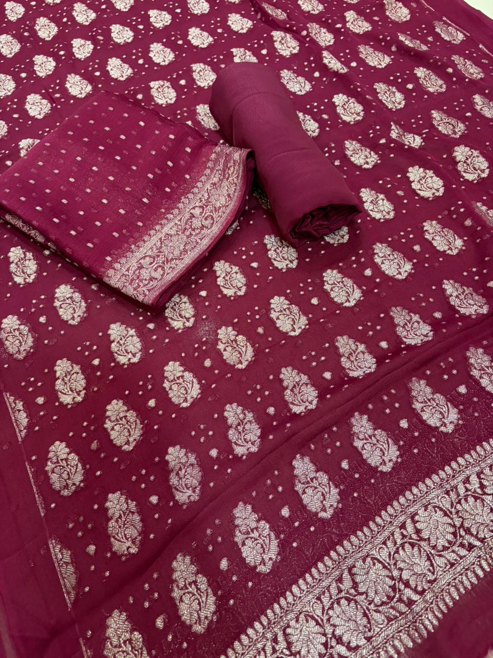 Pure Khaddi Chiffon Suit Set