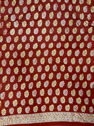 Pure Georgette Hand Brush Suit Set