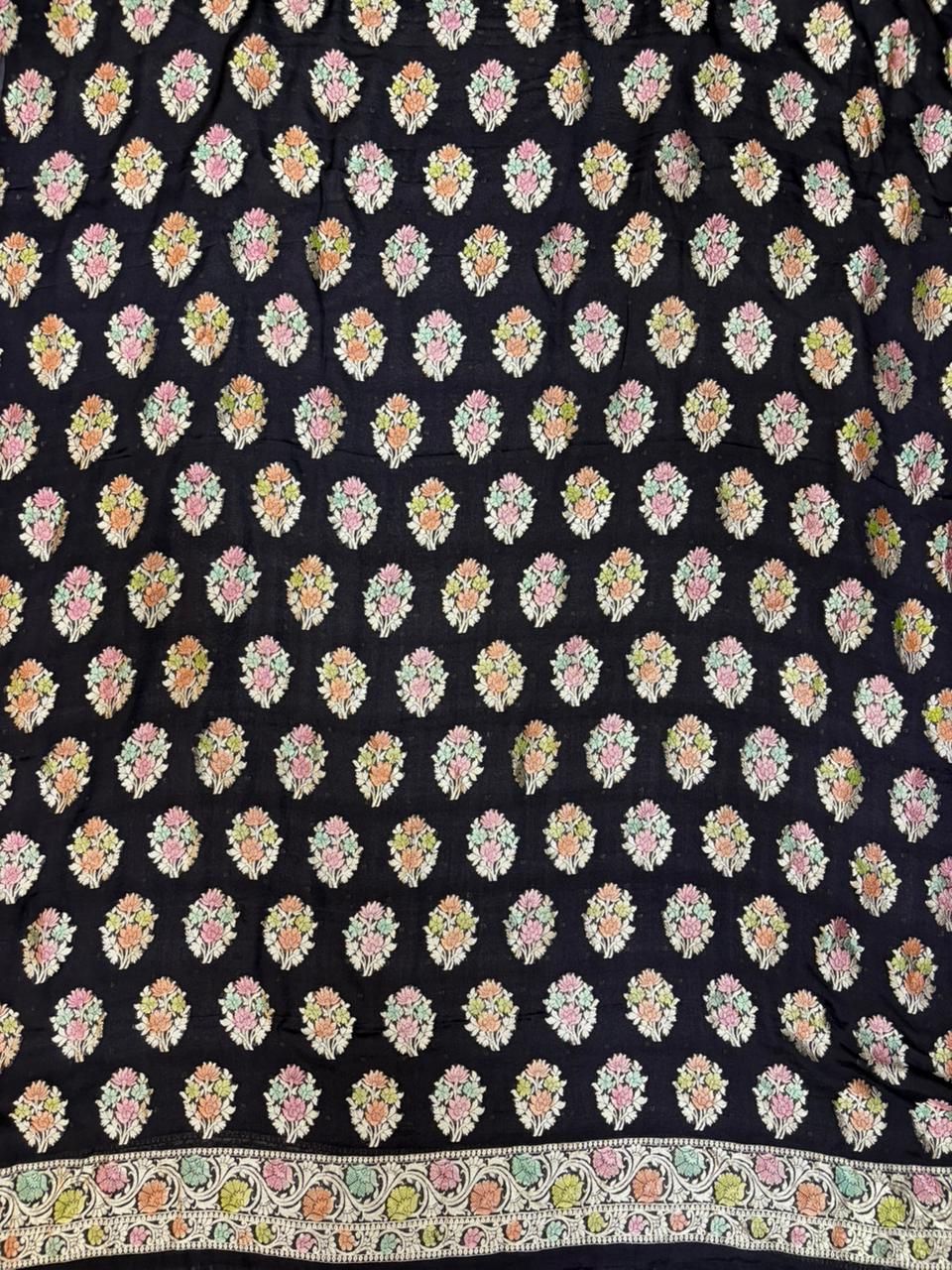 Pure Georgette Hand Brush Suit Set