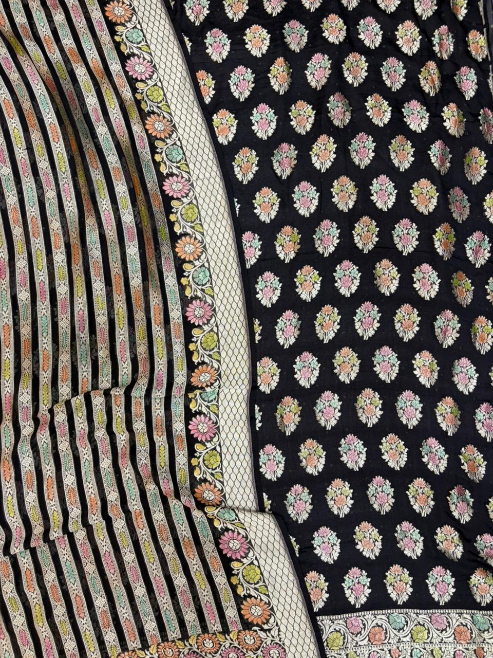 Pure Georgette Hand Brush Suit Set