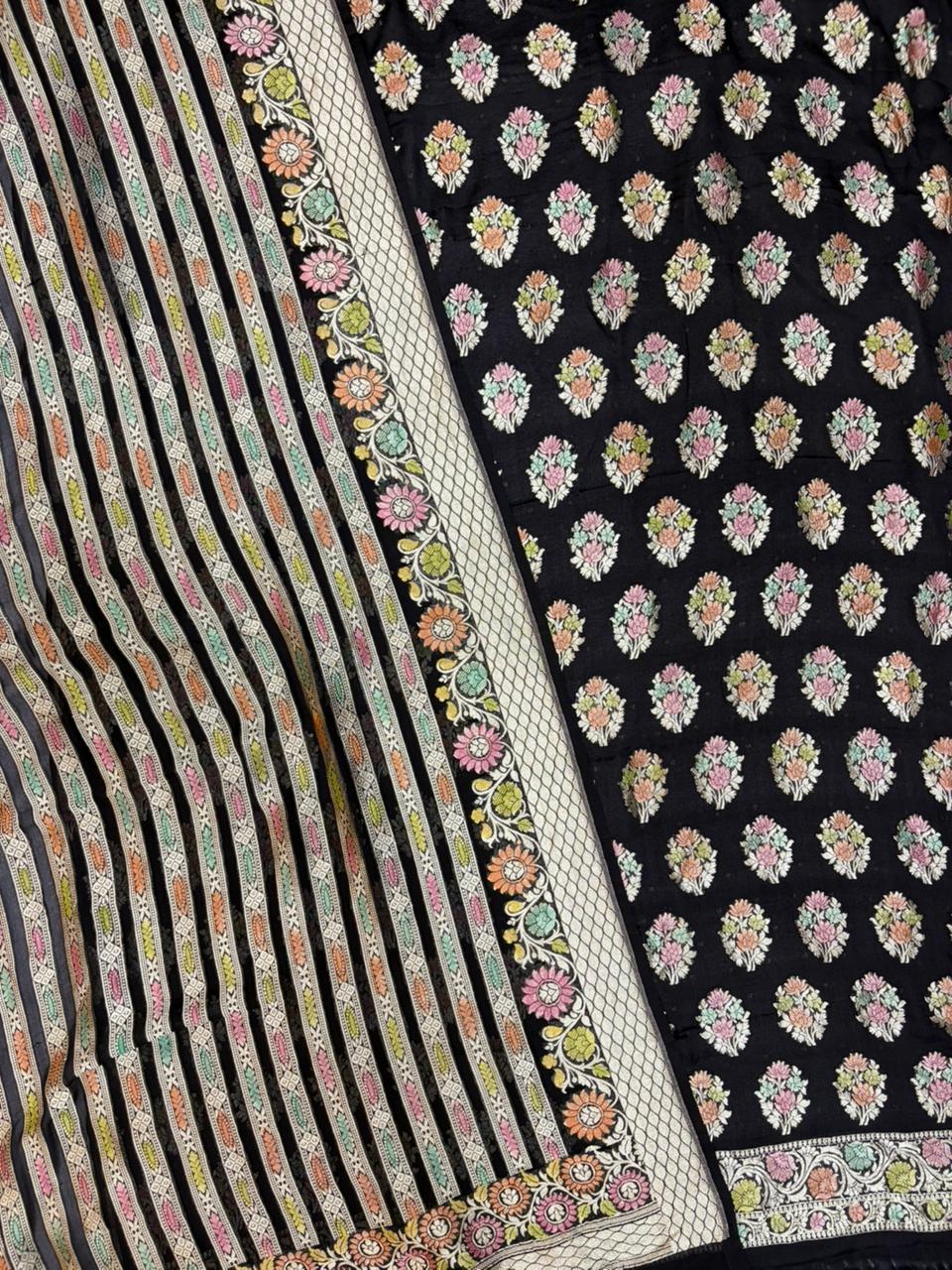 Pure Georgette Hand Brush Suit Set