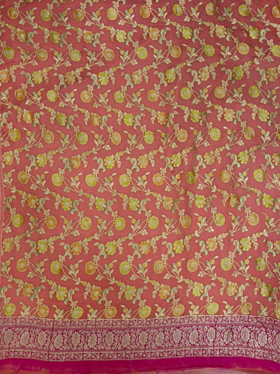 Pure Georgette Hand Brush Suit Set