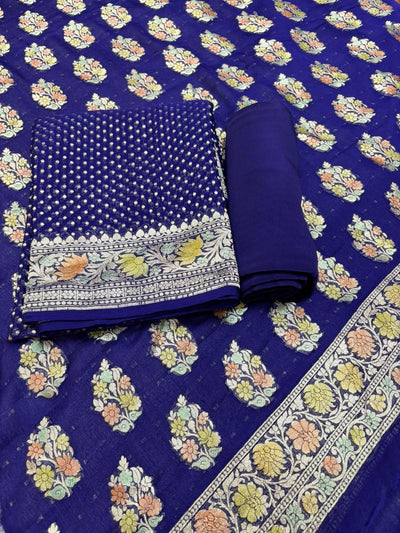 Pure Georgette Hand Brush Suit Set