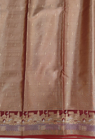 Banarasi soft katan silk saree in maroon colour
