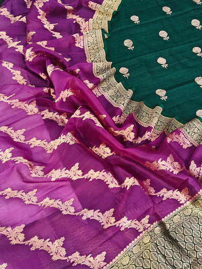 Pure handwoven Raw silk suit in beautiful combination