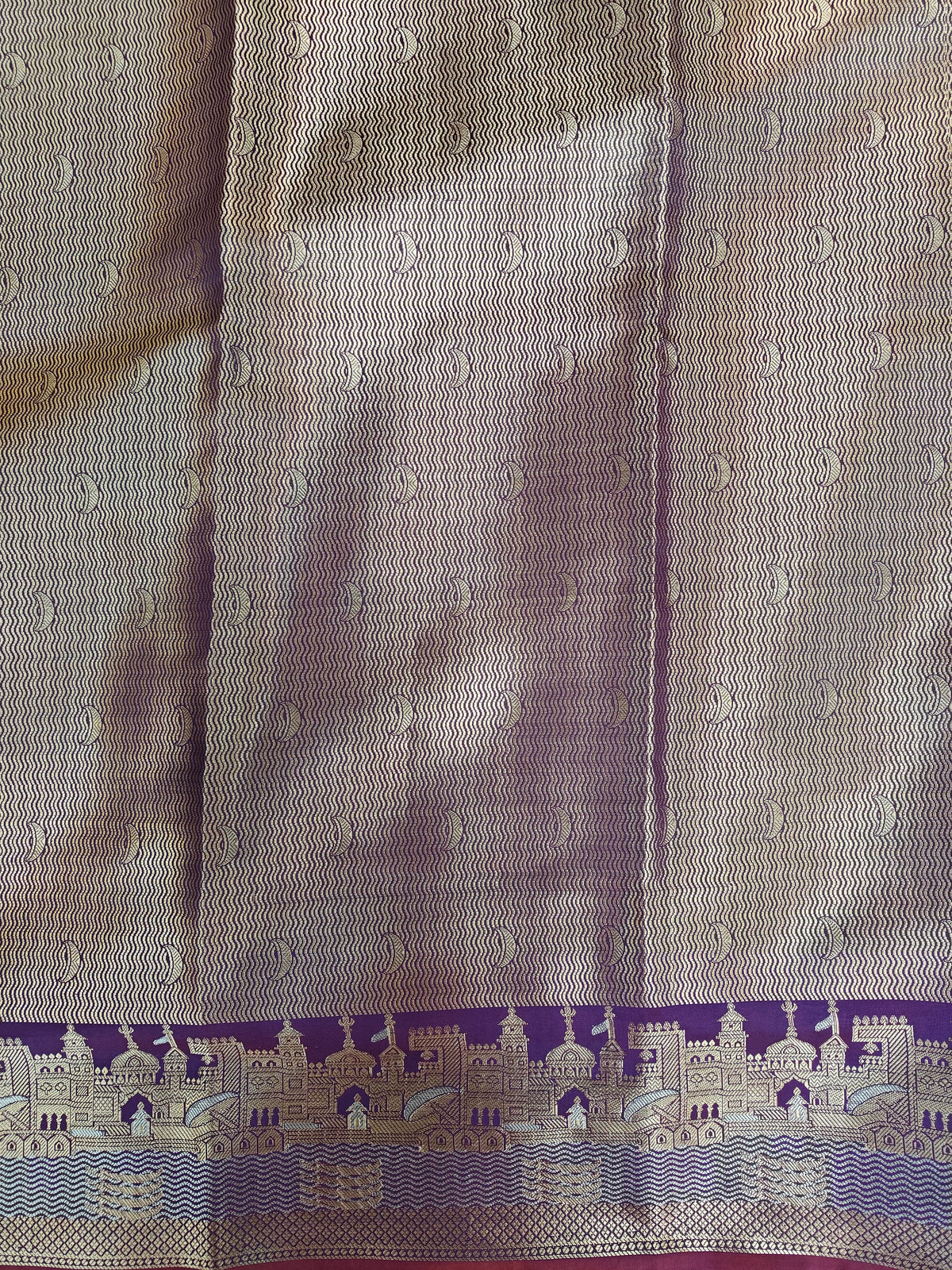 Banarasi soft katan silk saree in   purple colour