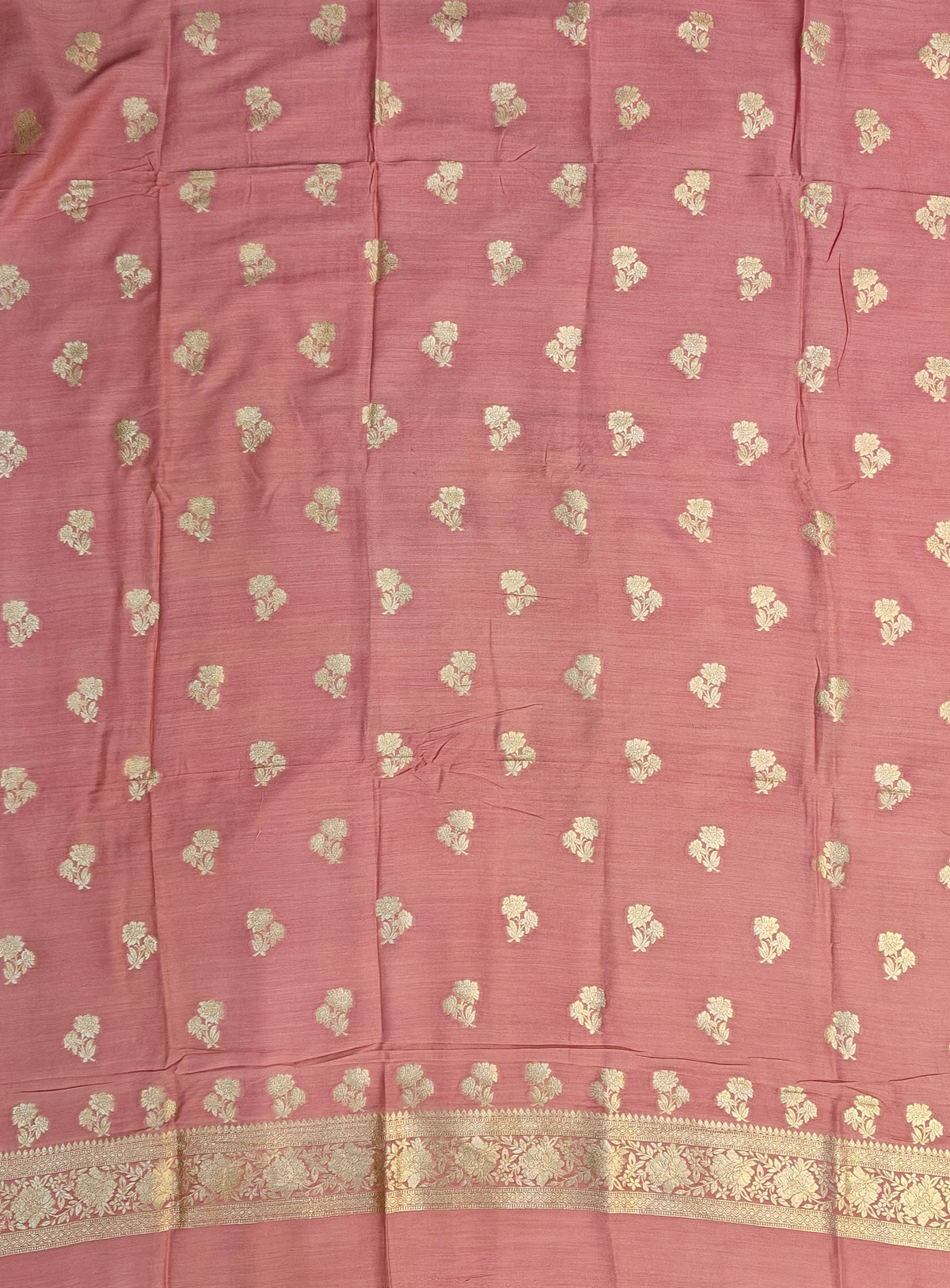 Pure moonga silk suit with meenakari work in baby pink colour