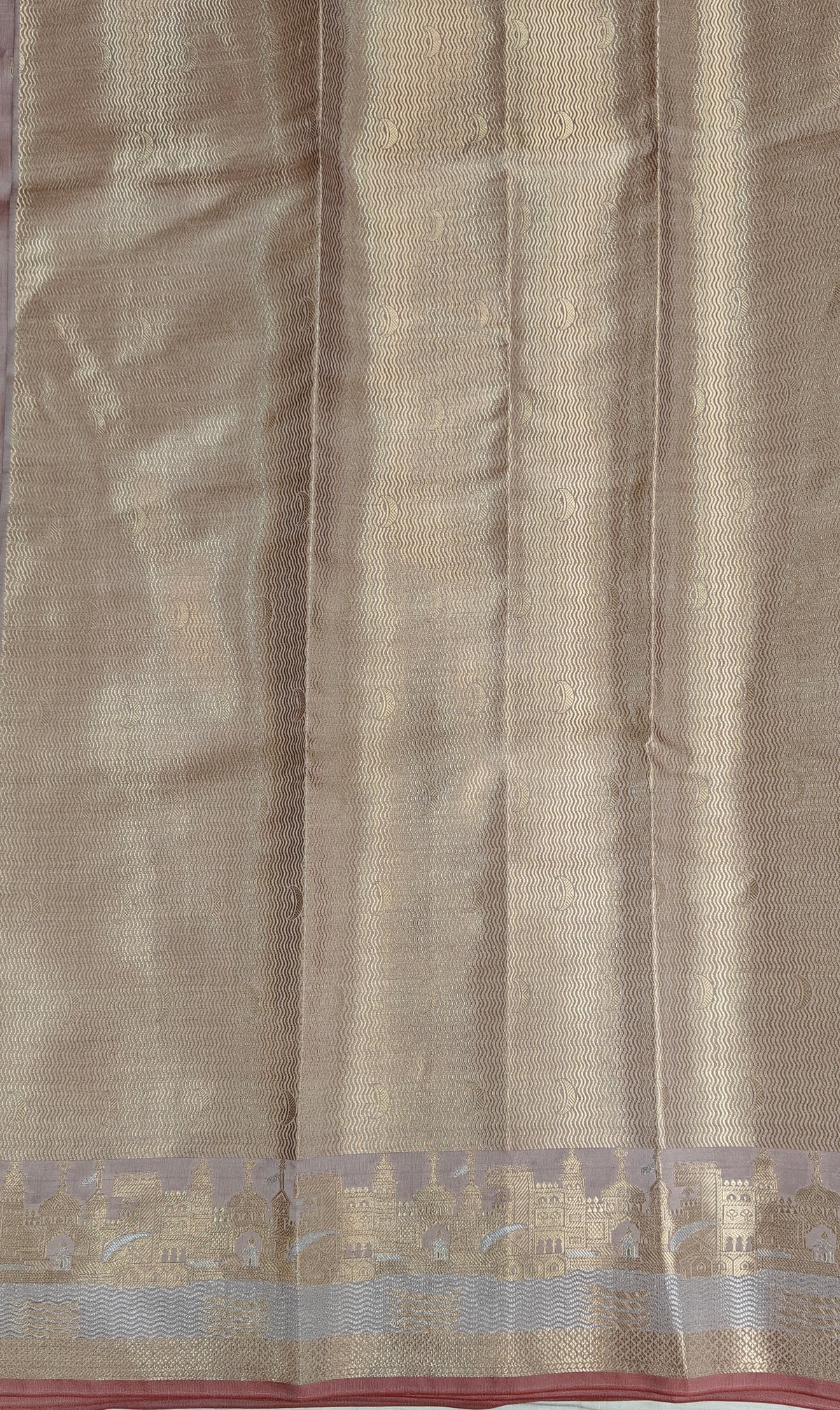 Banarasi soft katan silk saree in light pastel shade