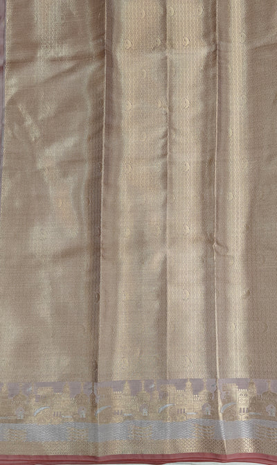Banarasi soft katan silk saree in light pastel shade