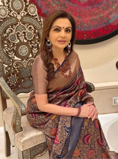 Pure Handloom Katan Silk Saree inspired by Neeta Ambani Mam