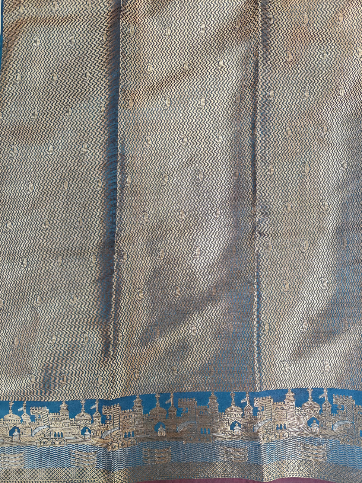 Banarasi soft katan silk saree in   blue colour